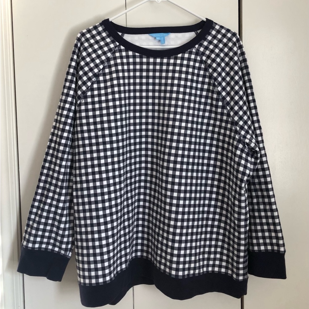 Draper James NWOT gingham sweatshirt